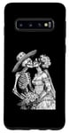 Coque pour Galaxy S10 Tees graphiques squelette pour mariage avec inscription « Dead Bride and Groom Kiss »