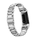 Fitbit Charge 3/4 Stilrent länkarmband i metall, silver