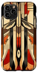 Coque pour iPhone 11 Pro Marron Art Déco Ethnique Vintage F4 Phantom II Jet Fighter