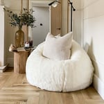 Rucomfy rucomfy Hygge Faux Fur Bean Bag - Natural