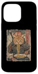 Coque pour iPhone 14 Pro Max Samurai Cat Loves Ramen Anime Drôle Anime Art Japonais Samouraï