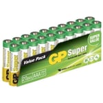 GP Super Alkaline AAA batteri, 24A/LR03, 20-pack