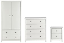 Habitat Brooklyn 3 Piece 2 Door Wardrobe Set - White