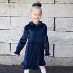 Vilje & Ve Siri Dress Velour Navy