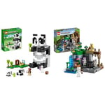 LEGO 21245 Minecraft Le Refuge Panda, Jouet De Maison Amovible & 21189 Minecraft Le Donjon du Squelette, Jouet Construction, Figurine Squelette avec Accessoires, Grotte, Jeu Éducatif