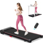 GTPLAYER Tapis de Course électrique, Tapis de Marche avec Télécommande et LED, Moteur 2.5HP, Walking Pad Ultra Silencieux, Parfait pour Compact pour Maison/Bureau, Noir-Rouge