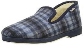 Wamba By Victoria Homme Confortable Cuadros F/Lana Chaussons Bas, Bleu (Marino), 41 EU