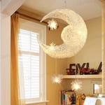 Moon Star en Vedette Suspension avec 5 lumières, Globe Mini Style suspensions luminaire de Plafond pour Salle à Manger, Salon, Cuisine (Couleur: A)