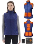 Hecusma Gilet Chauffant Femme avec Batterie incluse 16000mAh 7.4V, Veste Chauffante Femme Conception Sans Lumières, Gilet Chauffant Electrique pour de Plein Air Sports Hiver