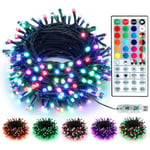 Färgskiftande julbelysning, 66ft 200 LED RGB-slingor med R 100 LED - 44-Keys Remote