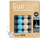 GuirLED - Guirlande lumineuse boules coton LED USB - Veilleuse bébé 2h - Adaptateur secteur double USB 2A inclus - 3 intensités - 16 boules 1.6m - Avatar