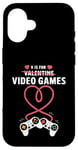 Coque pour iPhone 16 V is For Video Games Gamers Couples Saint Valentin