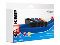 Kmp Multipack H117v - 4-Pack - Lång Livslängd - Svart, Gul, Cyan, Magenta - Kompatibel - Bläckpatron (Alternativ För: Hp 970Xl, Hp 971Xl, Hp Cn625ae, Hp Cn626ae, Hp Cn627ae, Hp Cn628ae) - För Hp Officejet Pro X451dn, X451dw, X476dn Mfp, X476dw Mfp,