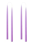 Kunstindustrien Hand Dipped Candles, 4 Pack Lila