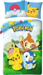 Pokemon Set Lit Couette Réversible 140x200 Taie 70x90 Coton POK679