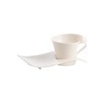 Café au lait -kuppi aluslautasella Villeroy &amp; Boch NewWave, 400 ml