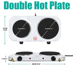 2500W Double Electric Cooker Twin Dual Hot Plate Table Top Heat Hob Portable hob