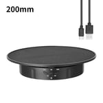 Présentoir Rotatif Électrique à 3 Vitesses,Miroir Résistant à 360,Porte-Bijoux Coloré,Batterie/Alimentation USB pour Prise de Vue Photographique - Type 20cmblack