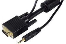 Griff'lan 12096 Cordon VGA avec audio jack 10 m Noir