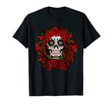 Sugar Skull Floral Dia De Muertos Women Day Of Dead T-Shirt