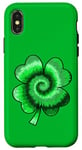 iPhone X/XS Lucky Tie-Dye Four Leaf St Saint Patrick's Day Clover Case