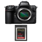 Nikon Z8 Boîtier + Carte SD SanDisk 128 Go Extreme PRO CFexpress Type B