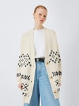 Weekend MaxMara Acacia Fair Isle Cardigan, White/Black