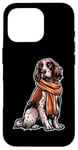 iPhone 16 Pro English Setter Dog Scarf Pumpkin Autumn Happy Thanksgiving Case