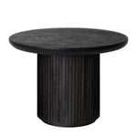 Gubi - Moon Coffee Table Wood Top 60 cm Brown / Black Stained Veneer Oak Lacquered - Brun - Soffbord - Trä