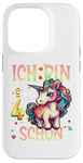 Coque pour iPhone 14 Pro Kinder ich bin schon 4 anniversaire licorne 4 ans fille