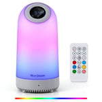 Night Light Bluetooth Speaker Lamp with Remote, Touch Control Bedside Lamp with Alarm Clock Timer, RGB Color Changing Dimmable Warm Light for Bedroom, FM Radio/MicroSD/AUX Support