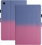 Coque Tablette Samsung Tab A8 Pour Samsung Galaxy Tab A8 10.5 Sm-X200/X205/X207 Coque Galaxy Tab A8 En Dégradé De Couleurs Avec Réveil/Veille Automatique Coque Samsung A8 Rose Bleue