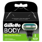 Gillette Body Partahöylän Terät 8-pakkaus