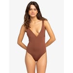 Roxy Silky Island - Maillot de bain 1 pièce femme Root Beer XS