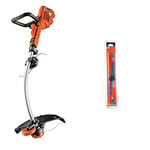 BLACK+DECKER Coupe-Bordures Filaire 900W, Coupe-Bordures Electrique 35 cm & Lot de 10 Fils Torsadés Haute Performance, Fils HDL de Rechange pour Coupe-Bordures, Fils Bleus Résistants de ⌀2,4mm