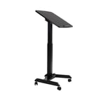 Höj- & sänkbart skrivbord, EasyDesk Pro, gasfjäder, 60x52 cm, Svart