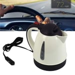 Car Electric Kettle 1000ML 12V Fast Boil Kettle Stainless Steel Water Heater Bottle Portable Travel Kettle with Large Capacity for Hot Water Coffee Tea