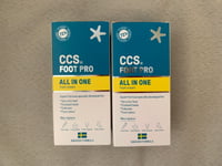 2 x CCS All In One Foot Cream 100ml Foot Pro Cream for Cracked Heels & Dry Skin