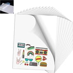 20 Feuilles Papier Autocollant Semi-transparent,Jet D'encre A4,Film Autocollant Vinyle PREMIUM Papier Autocollant semi-transparent Autocollant,Pour Imprimantes laser & Jet D'encre