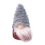 Tomte Grå Fleeceluva 14 cm Röd