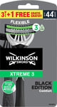 Kertakäyttöisten partaveitsien sarja Wilkinson Sword Xtreme 3 Black Edition Comfort 3+1 kpl