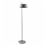 Meubletmoi - Grand lampadaire avec abat-jour en métal gris H146 cm - poly 5560