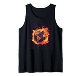 Cool World in Flames Costume for Boys and Girls Tank Top