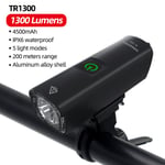 (TR11300) Polkupyörän Valo 1300Lumen 4500mAh Polkupyörän Ajovalo Taskulamppu Ohjaustanko USB-lataus MTB Maantiepyöräily Highlight