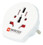 World>EU travel adapter 100250 V max 16A grounded white