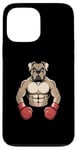 Coque pour iPhone 13 Pro Max Boxers Gants de boxe pour chien