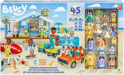 Bluey Friends & Family Beach Bash Mega Set- House Playset 45 Piece Ultimate Mega