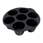 Silicone Muffin Pans, 7 Cups Muffin Tin Round Cup Cake Pan, Silicone Cupcake Baking Pan, Silicone Muffin Cake Cups, Non-Stick Muffin Cupcake Tin Tray Baking Mold for 3.5-5.8 L Air Fryer Accessories
