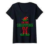 Womens Family Matching I'm The Shopping Elf Christmas V-Neck T-Shirt