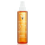 Suihkutettava aurinkosuojavoide kasvoille ja vartalolle Vichy Laboratoires Capital Soleil SPF50, 200 ml